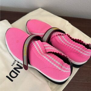 Fendi Pink and White Women's Sneakers